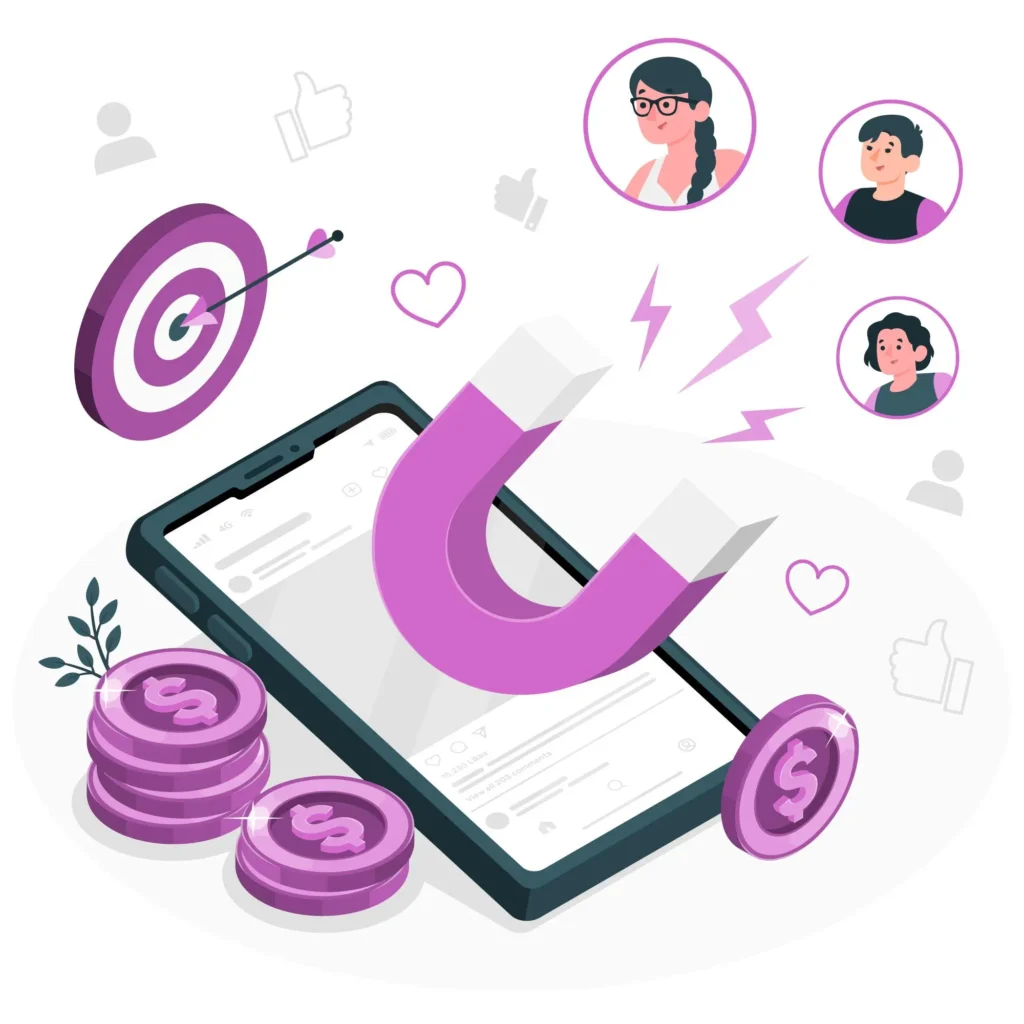 vector of paid advertising
