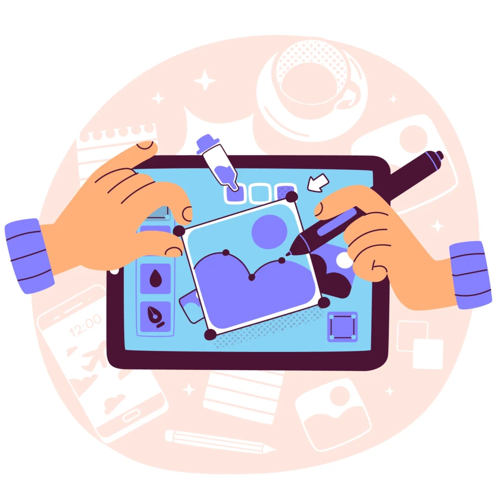 vector of content creation