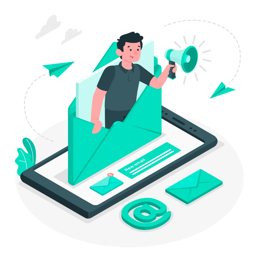 Vector of Email marketing tool
