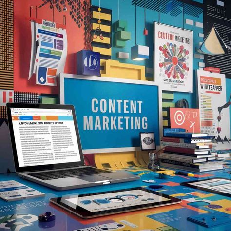 Vector of content marketing