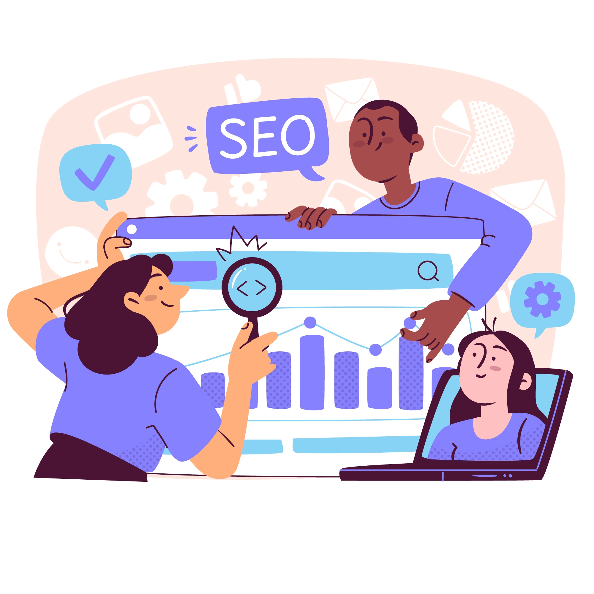 vector of Small Business Benefited from Local SEO