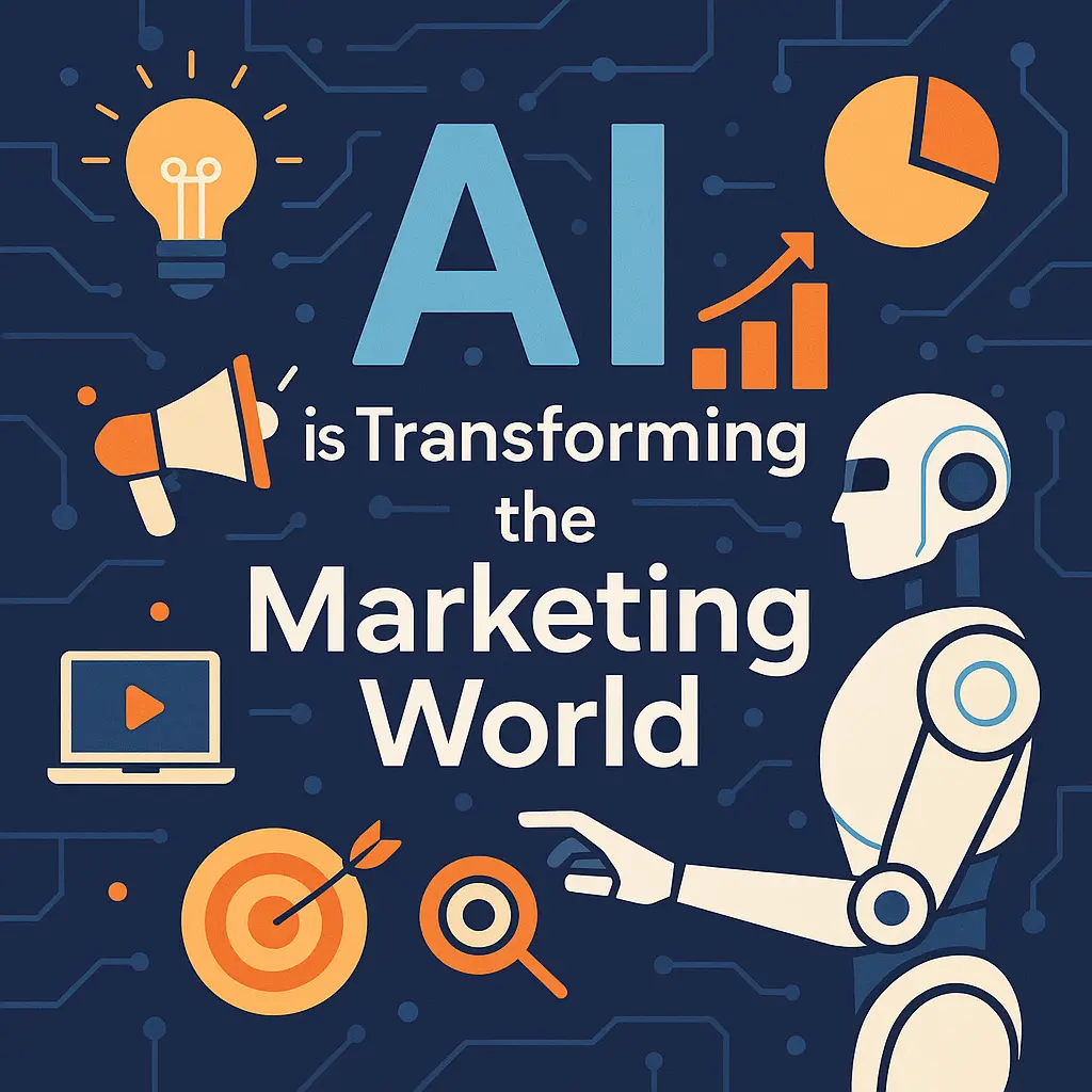vector of AI transforming marketing world
